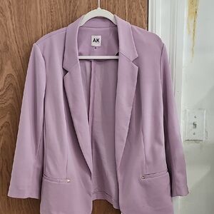 Anne Klein Lilac Open-Front Blazer